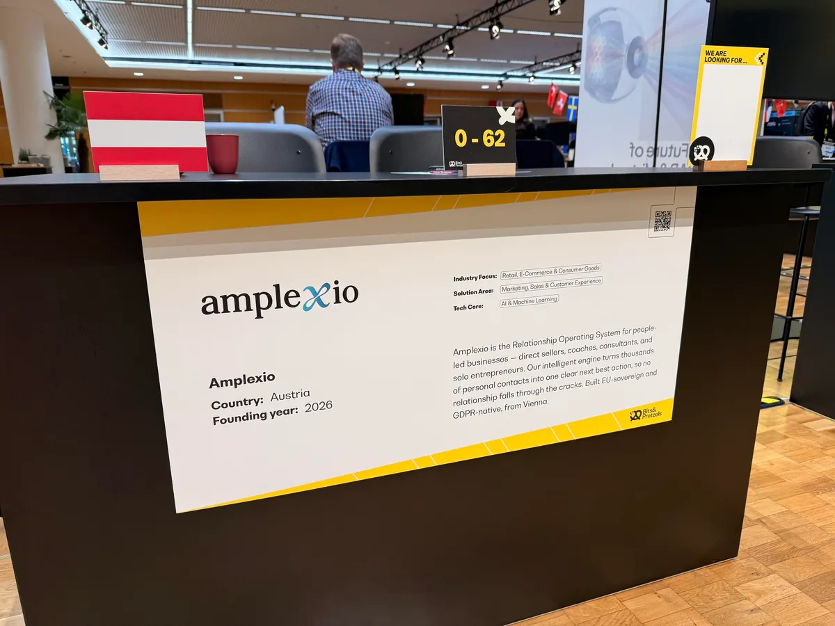Our booth 0–62 at Bits & Pretzels